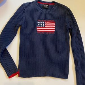 Polo Ralph Lauren Vintage Flag Knit Spell Sweater